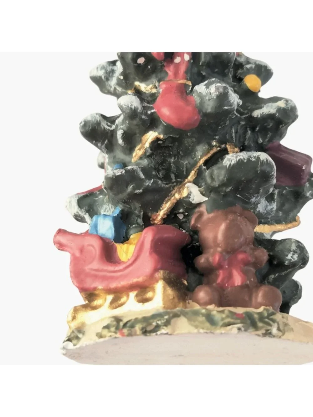 Novelino Antique Pewter Christmas Tree Figurine Original Box Vintage